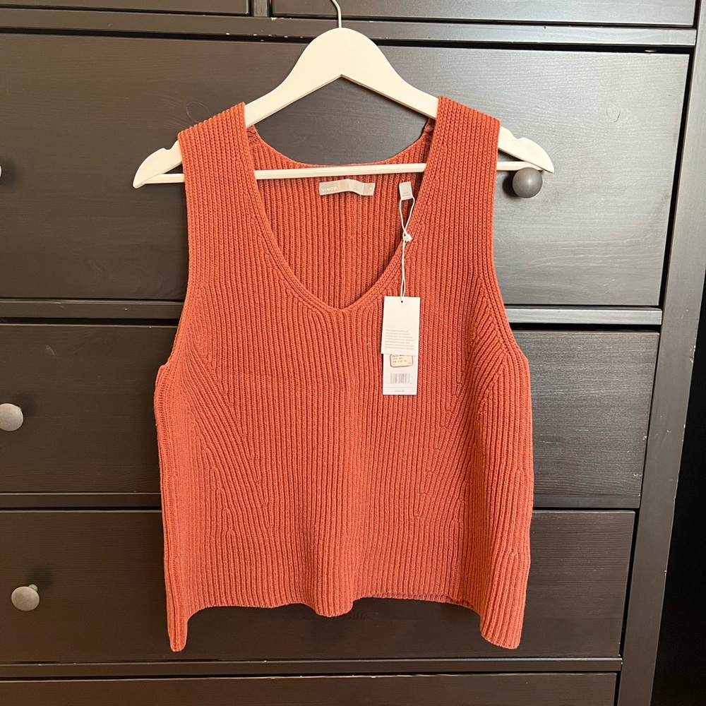 Vince Terracotta Knit Tank Top